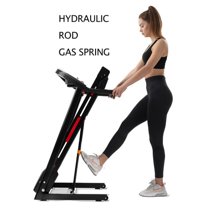 Folding Treadmill with Adjustable Incline, 3.5HP Foldable Treadmills for Home, 330LBS Weight Capacity, Walking Pad Walking Jogging Running Exercise Machine with Bluetooth & Pulse Monitor