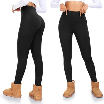 FULLSOFT 4-Pack Fleece Lined Leggings with Pockets