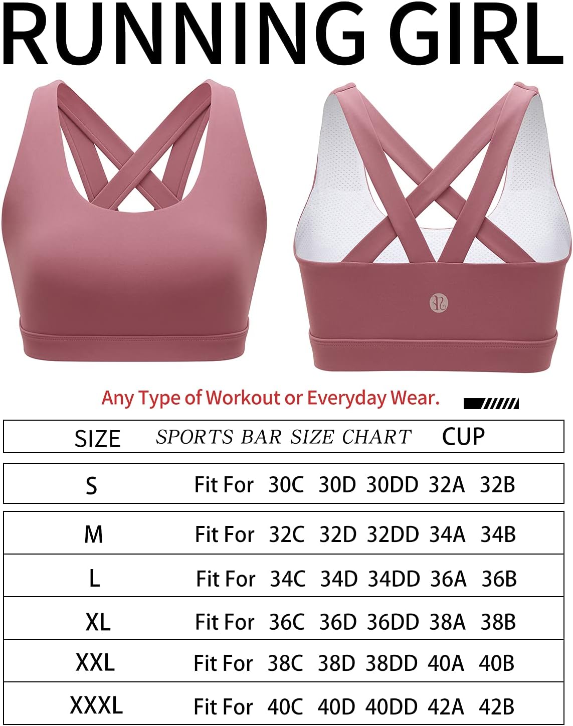 RUNNING GIRL Women’s Sports Bra