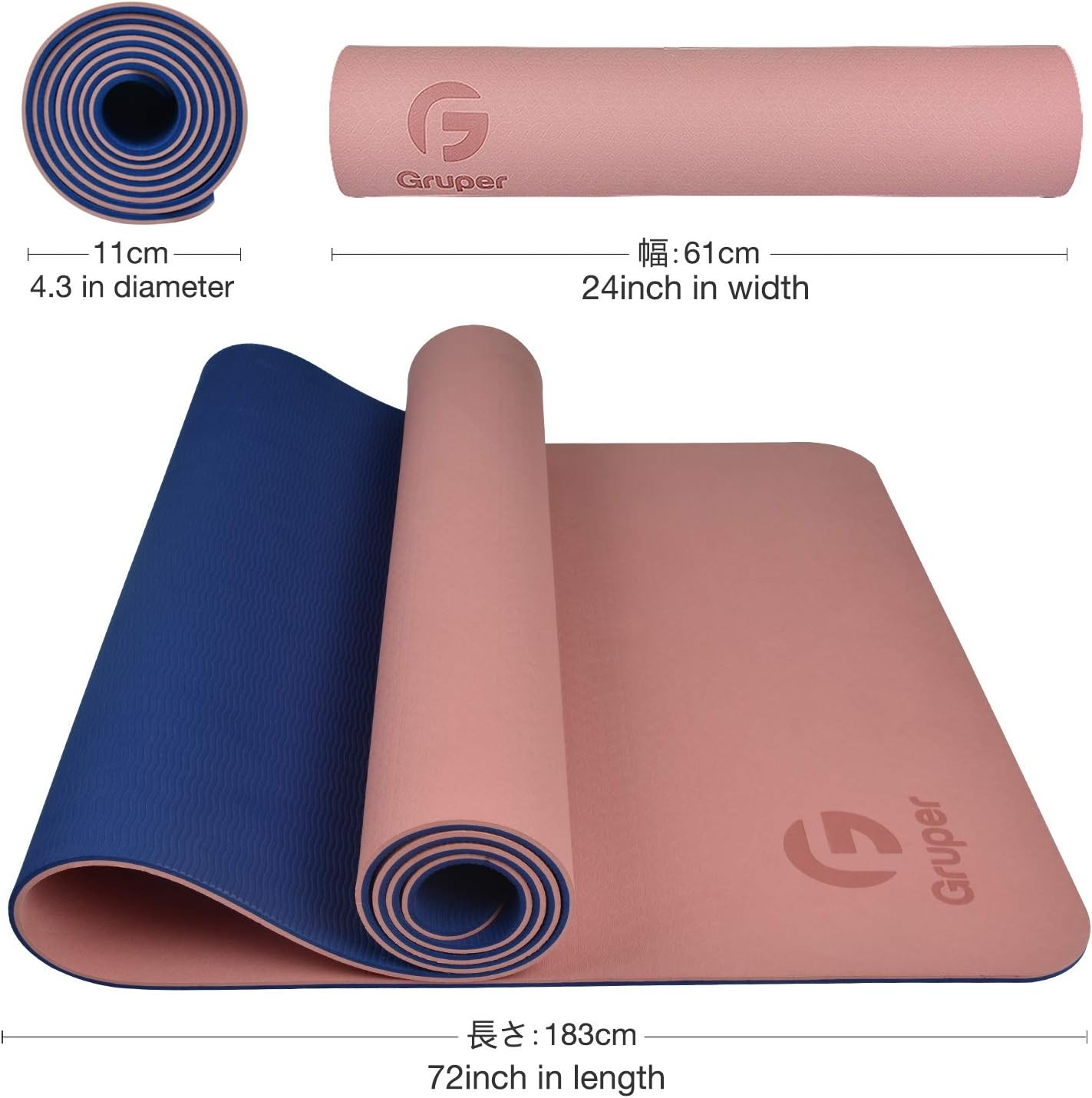 Non-Slip Yoga Mat – Eco-Friendly Fitness Mat with Carrying Strap