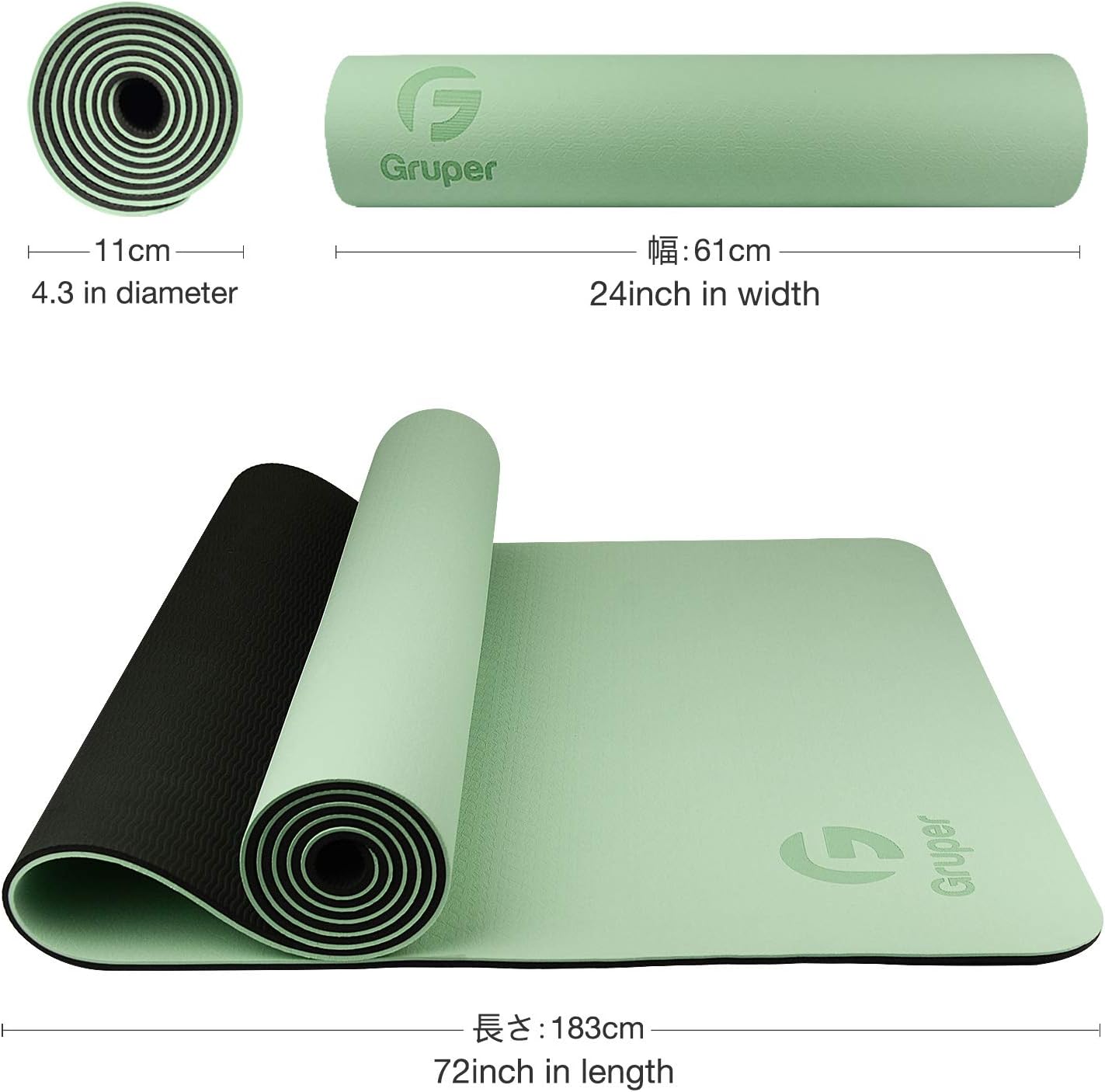 Non-Slip Yoga Mat – Eco-Friendly Fitness Mat with Carrying Strap