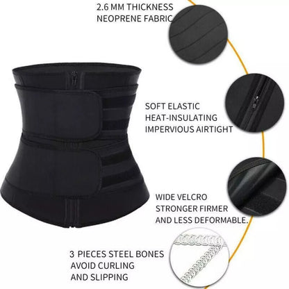 Women’s Waist Trainer Neoprene Belt – Sauna Sweat Body Shaper