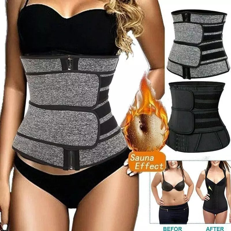 Women’s Waist Trainer Neoprene Belt – Sauna Sweat Body Shaper