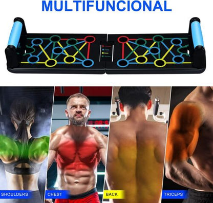 10-in-1 Push-Up Rack Board System - Full Body Fitness Workout for Home & Gym